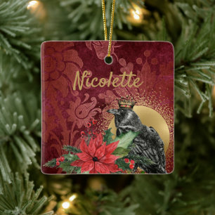 De Raven King Gothic Grote Kerstmis   Keramisch Ornament