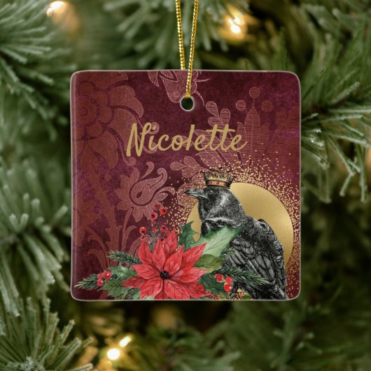De Raven King Gothic Grote Kerstmis Keramisch Ornament (Boom)