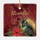 De Raven King Gothic Grote Kerstmis Keramisch Ornament (Achterkant)