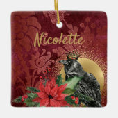 De Raven King Gothic Grote Kerstmis Keramisch Ornament (Voorkant)
