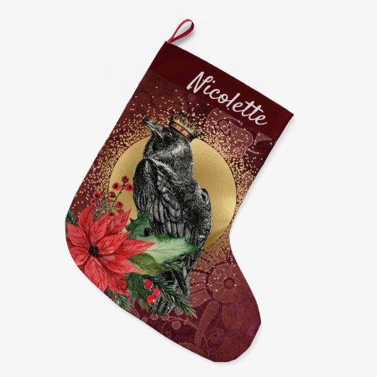 De Raven King Gothic Grote Kerstsok (Voorkant (Hangend))