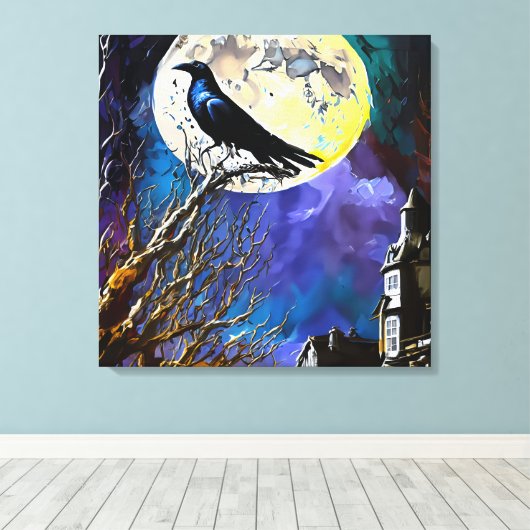 De Raven, Nevermore Canvas Afdruk (Insitu (Houten vloer))