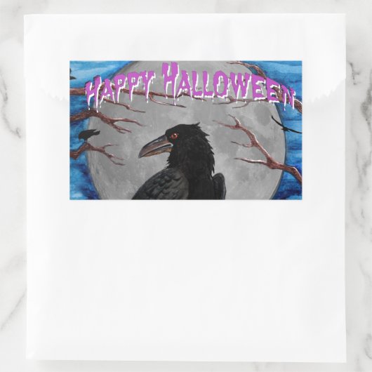 De Raven Rechthoekige Sticker (Tas)