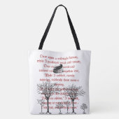 De Raven Red  Poem Canvas tas (Achterkant)