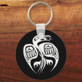 De raven steelt de zon, of is het de maan? sleutelhanger (Voorkant)