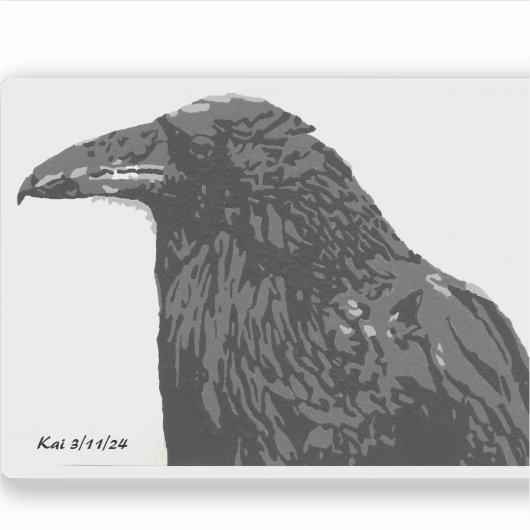 De Raven Sticker (Voorkant)