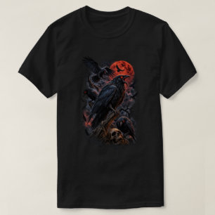 De Raven T-Shirt – Donkere Gotische Paranormale Ve