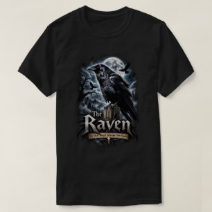 De Raven T-Shirt – Donkere Gotische Paranormale Ve