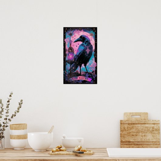 De Raven Tarot Kaart Witchy Poster (Keuken)