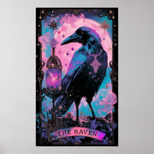 De Raven Tarot Kaart Witchy Poster (Voorkant)