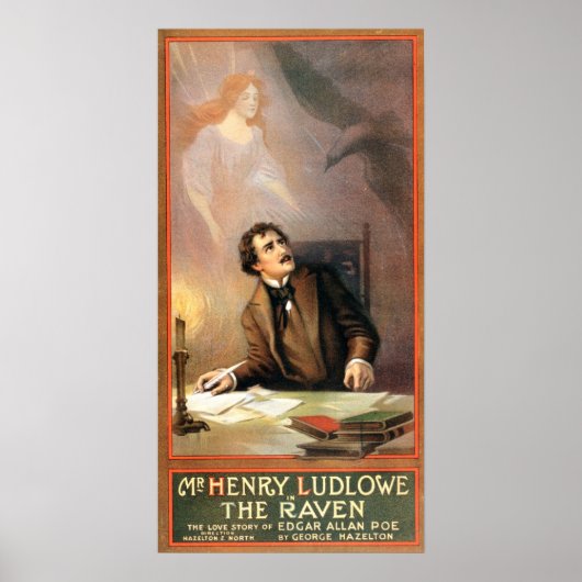 De Raven The Love Story van Edgar Allan Poe Poster (Voorkant)