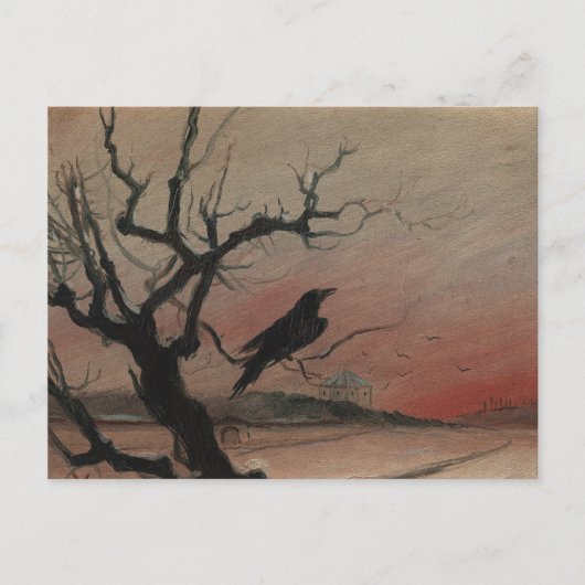 De Raven van Karlstejn, 1882 Briefkaart (Voorkant)