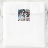De Raven Vierkante Sticker (Tas)