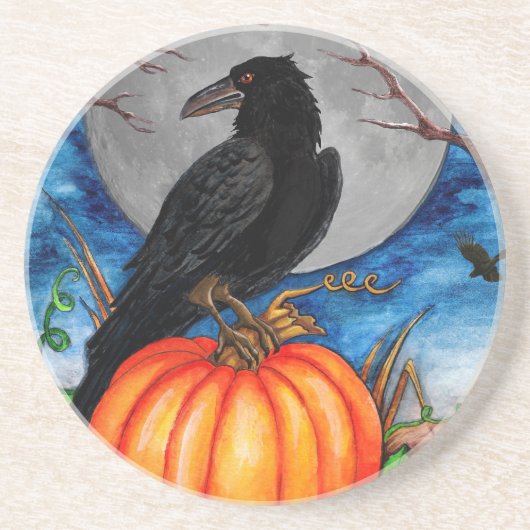 De Raven Zandsteen Onderzetter (Voorkant)