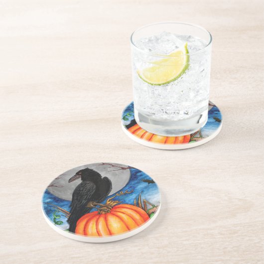 De Raven Zandsteen Onderzetter (Zijkant)