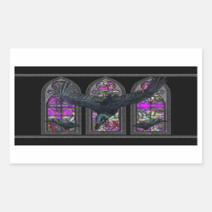 De Ravens Gothic Rectangle Sticker