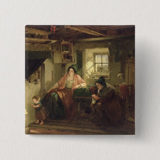 De Ray of Sunlight, 1857 Vierkante Button 5,1 Cm (Voorkant)