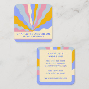 De  Rays Abstracte Trendy naam van Retro Vierkante Visitekaartje