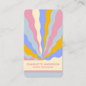 De  Rays Abstracte Trendy naam van Retro Visitekaartje (Voorkant)