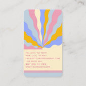 De  Rays Abstracte Trendy naam van Retro Visitekaartje (Achterkant)