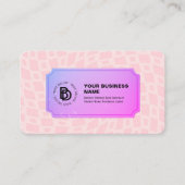 De Rays Abstracte Trendy naam van Retro Visitekaartje (Voorkant)