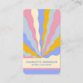 De  Rays Abstracte Trendy naam van Retro Visitekaartje (Voorkant)