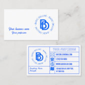 De  Rays Abstracte Trendy naam van Retro Visitekaartje (Voorkant / Achterkant)