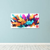 De razende bladeren canvas afdruk (Insitu (Houten vloer))