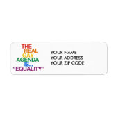 DE REAL GAY AGENDA ETIKET (Voorkant)