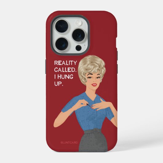 De realiteit belde. Ik hing op. iPhone Hoesje (Achterkant)