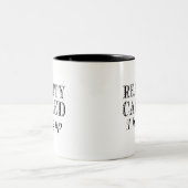 De realiteit belde ik hing op tweekleurige koffiemok (Center)