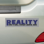De realiteit heeft een bekende liberale bias bumpersticker (Op auto)
