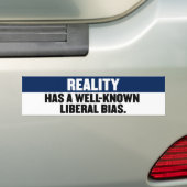 De realiteit heeft een welbekende liberale vooring bumpersticker (Op auto)