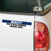 De realiteit heeft een welbekende liberale vooring bumpersticker (Op Truck)