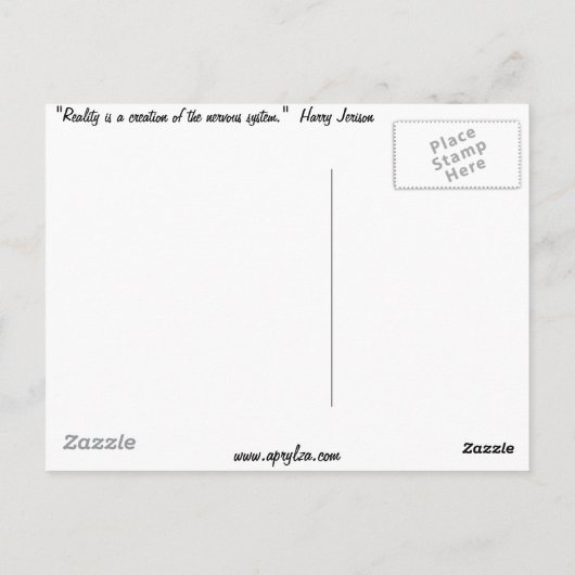 De realiteit is een schepping... briefkaart (Achterkant)