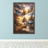De realiteit is niet compleet canvas afdruk (Insitu (Houten vloer))