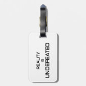 De realiteit is ongestoord bagagelabel (Achterkant verticaal)