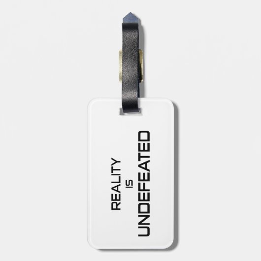 De realiteit is ongestoord bagagelabel (Achterkant verticaal)