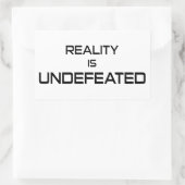 De realiteit is ongestoord rechthoekige sticker (Tas)