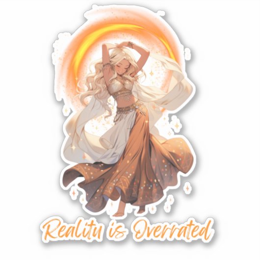 De realiteit is overdreven sticker (Voorkant)