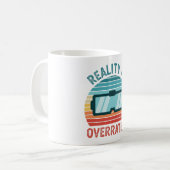 De realiteit is overschatte virtuele VR Gift Funny Koffiemok (Voorkant links)