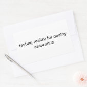 De realiteit testen voor kwaliteitsborging rechthoekige sticker (Envelop)
