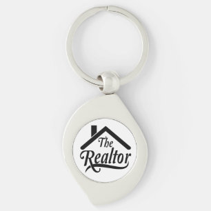De Realtor Real Rstate Agent Metal Sleutelhanger