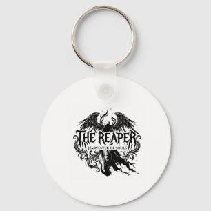 De Reaper gotische typografie & donkere engel kuns Sleutelhanger