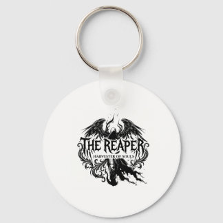 De Reaper gotische typografie & donkere engel kuns Sleutelhanger