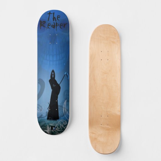 De Reaper in Blue Dd Brand Persoonlijk Skateboard (Voorkant)