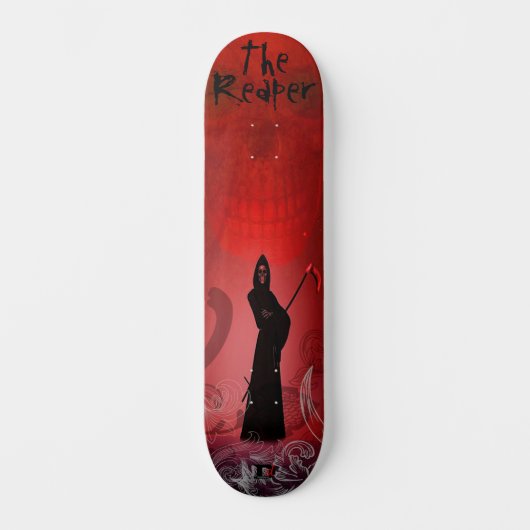 De Reaper in Red Dd Brand Skateboard (Voorkant)