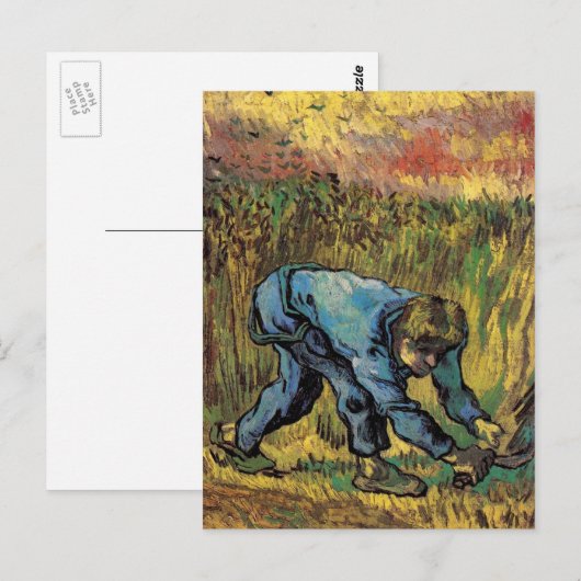 De Reaper met Sickle van Vincent van Gogh Briefkaart (Voorkant / Achterkant)