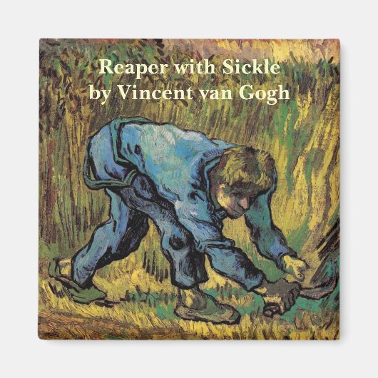 De Reaper met Sickle van Vincent van Gogh Magneet (Voorkant)
