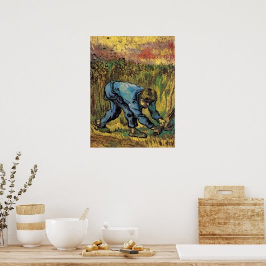 De Reaper met Sickle van Vincent van Gogh Poster (Keuken)